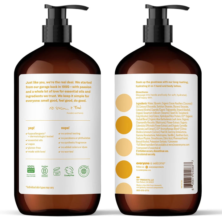 Jeder Lotion, Zitrus und Minze, 32 Unze, 2 Zählen Coconut and Lemon 32 OZ, Coconut and Lemon 946.35