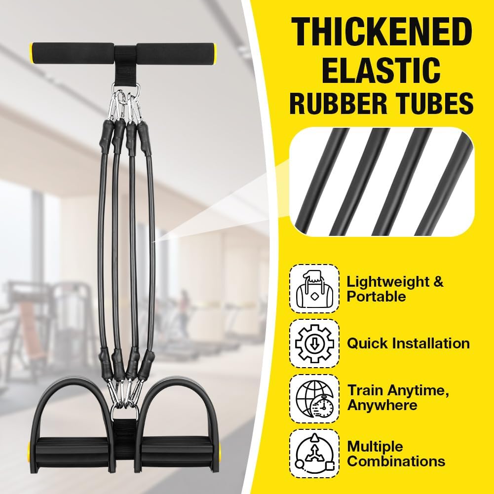 Flintronic Verstellbarer Chest Expander Fitness Widerstandsbänder mit 3 Strings o 5 Strings, Verstel