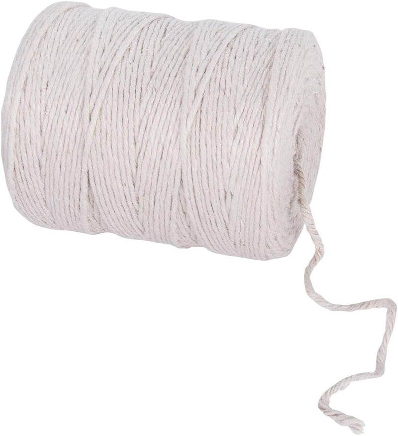 Rayher Hobby Rayher 4200302 Jutegarn, 3fach, 3,5 mm ø, Spule 280 m, Farbe weiss/ elfenbein, Jute-Sch