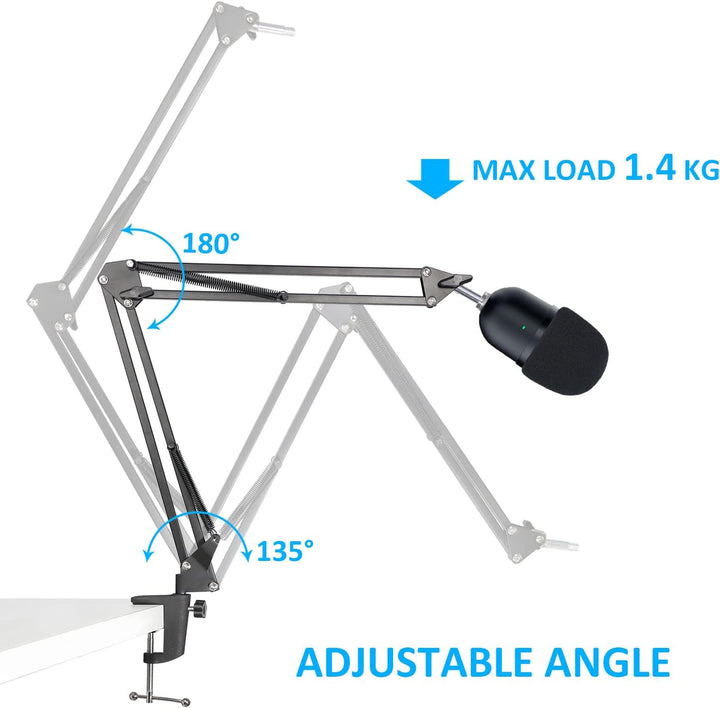 SUNMON Mikrofonarm für Raze r Seiren Mini - Universal Mic Boom Arm mit Mikrofonabdeckung Set mic arm