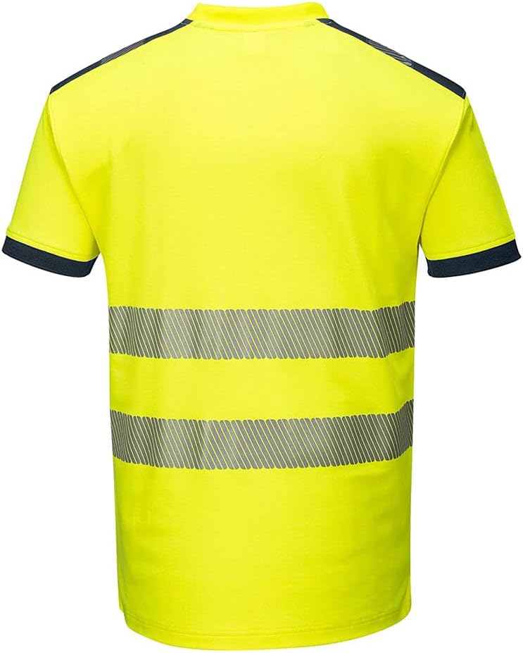 PW3 T-Shirt Manica Corta Hi-Vis XXL Yellow/Navy, XXL Yellow/Navy