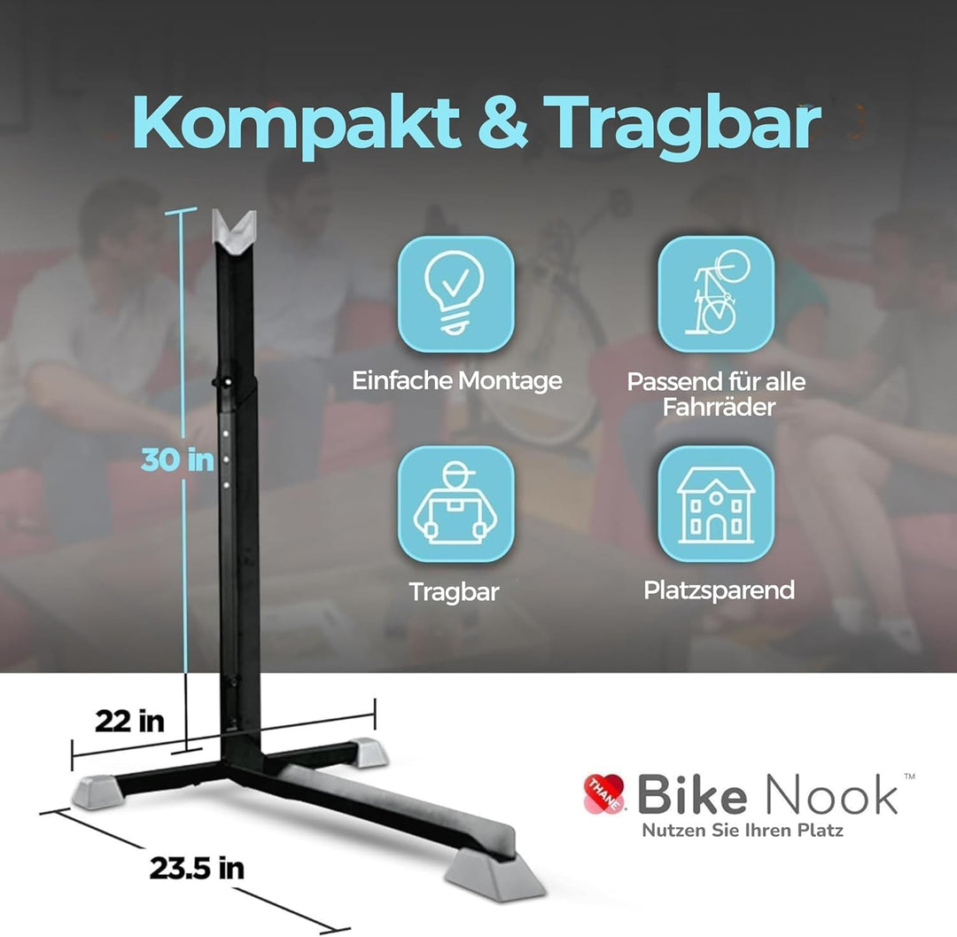 Bike Nook Ständer & vertikales Aufbewahrungsregal – 4 Stück – Der originale vertikale Fahrradbodenst