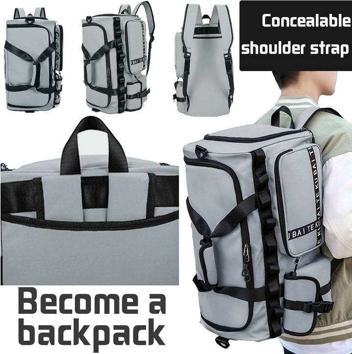 Reisetasche Damen Herren, 65L Wasserabweisende Sporttasche, Large Capacity Reise Tasche Gym Bag, mit
