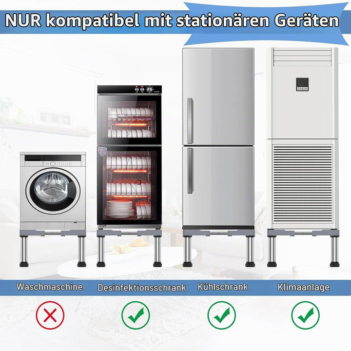 DEWEL Untergestell für Kühlschrank Sockel Höhe 23-26cm Verstellbare Sockel für spülmaschine Gefriert