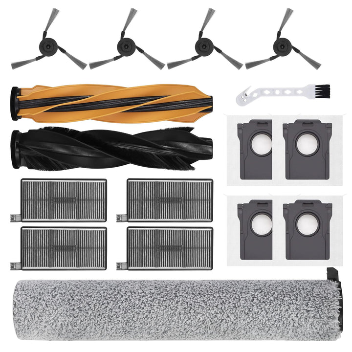 VIEWALL Zubehör für Dreame Aqua10 Ultra Roller Complete Saugroboter,Zubehörset mit 1 Hauptbürste,1 R