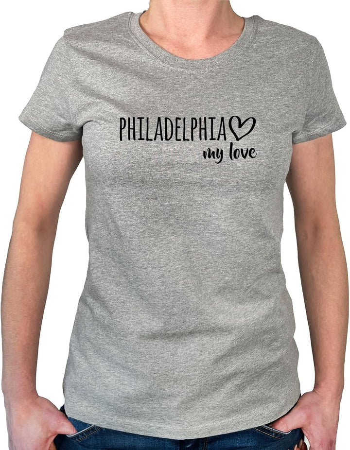 Huuraa Damen T-Shirt Philadelphia My Love Bio Baumwolle Fairtrade Oberteil Grösse XS-XXL für alle Fa