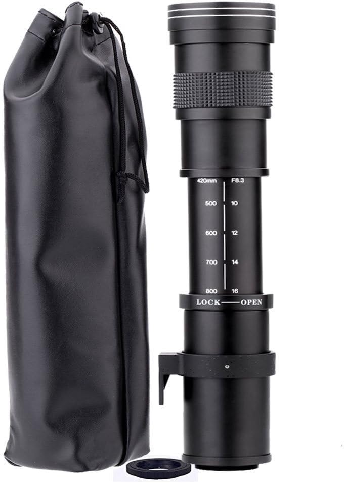 Fotga 420-800mm f/8.3-16 Super Tele Zoom Objektiv Teleobjektiv Zoomobjektiv Vario-Objektiv Lens für