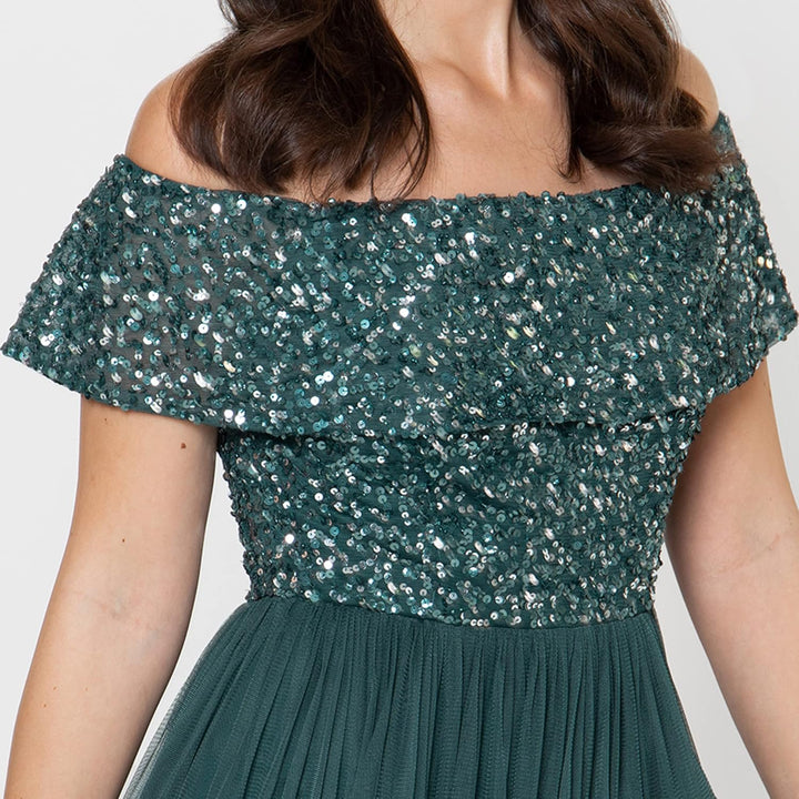 Maya Deluxe Damen Bridesmaid Dress Emerald Green 44, Emerald Green 44