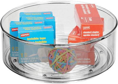 mDesign 4er Set Lazy Susan Ordnungssystem für den Schreibtisch – praktischer Schreibtischorganizer m