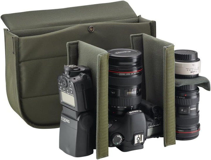 Billingham Hadley Pro Canvas-Kameratasche, Khaki mit beigefarbenen Lederrändern (UK Import) Braun, B