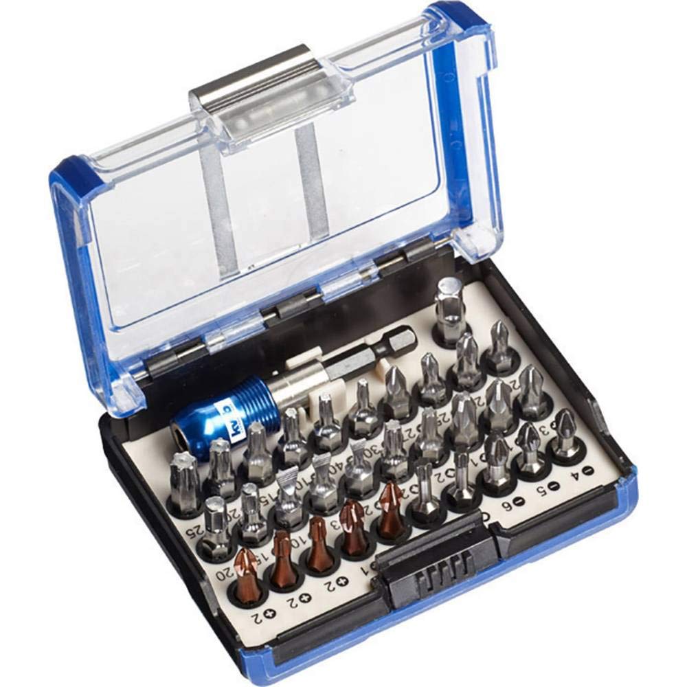 kwb Bit-Box – 32-tlg. schlagfeste Bits, Edelstahl-Bits, Torsion-Bits und Standard-Bits inkl. Schnell