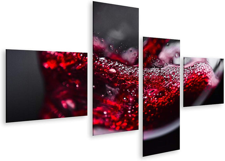 islandburner Bild auf Leinwand Rotwein Im Weinglas Auf Schwarzem Hintergrund 2 Bilder Wandbilder Pos