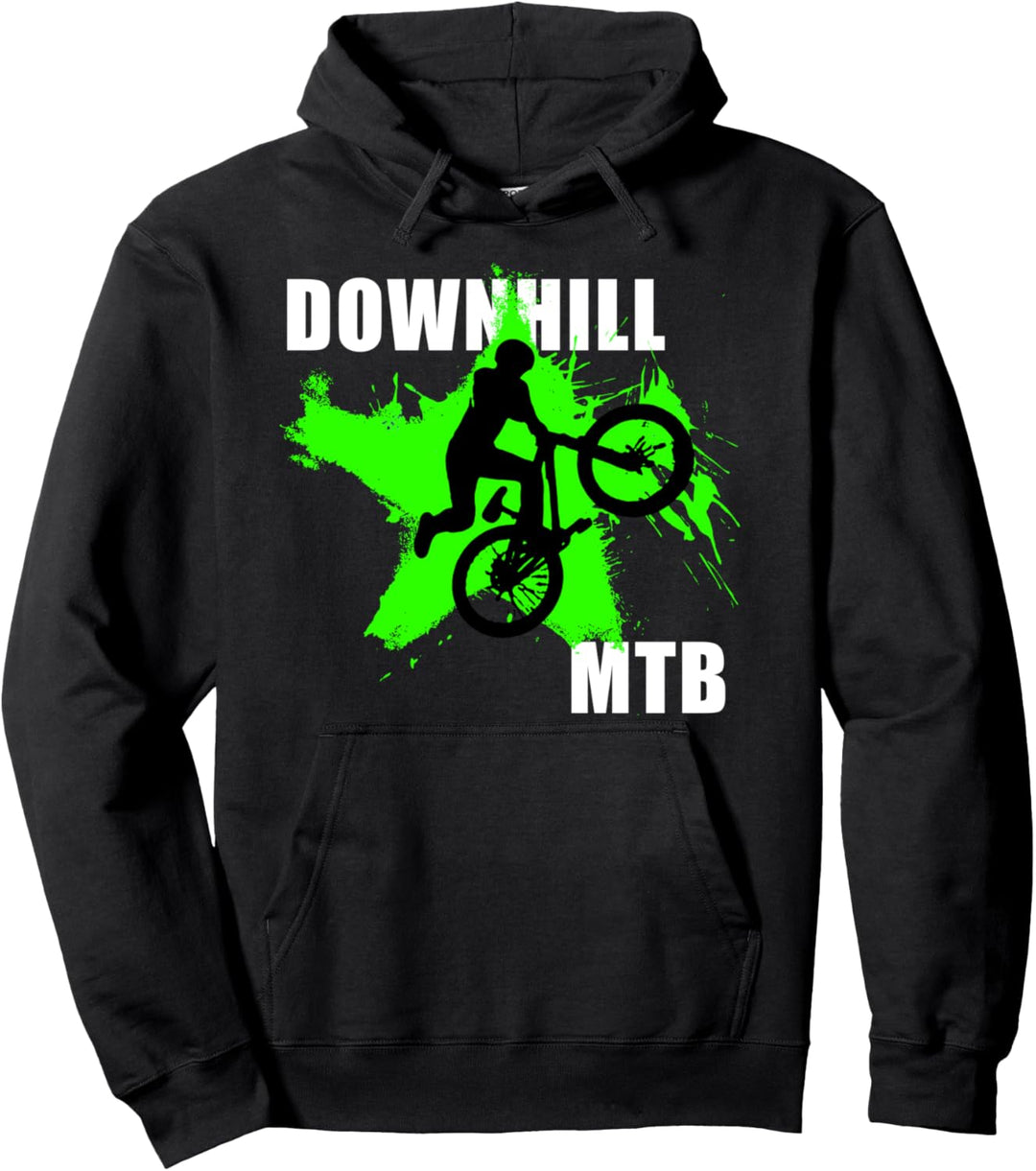 Downhill MTB Sprung Stern grün Pullover Hoodie
