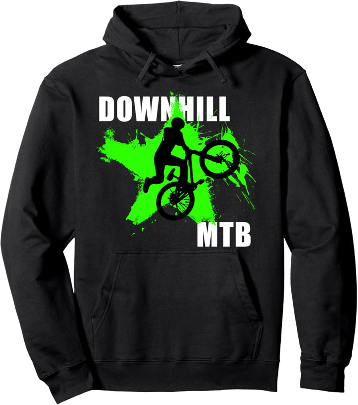 Downhill MTB Sprung Stern grün Pullover Hoodie