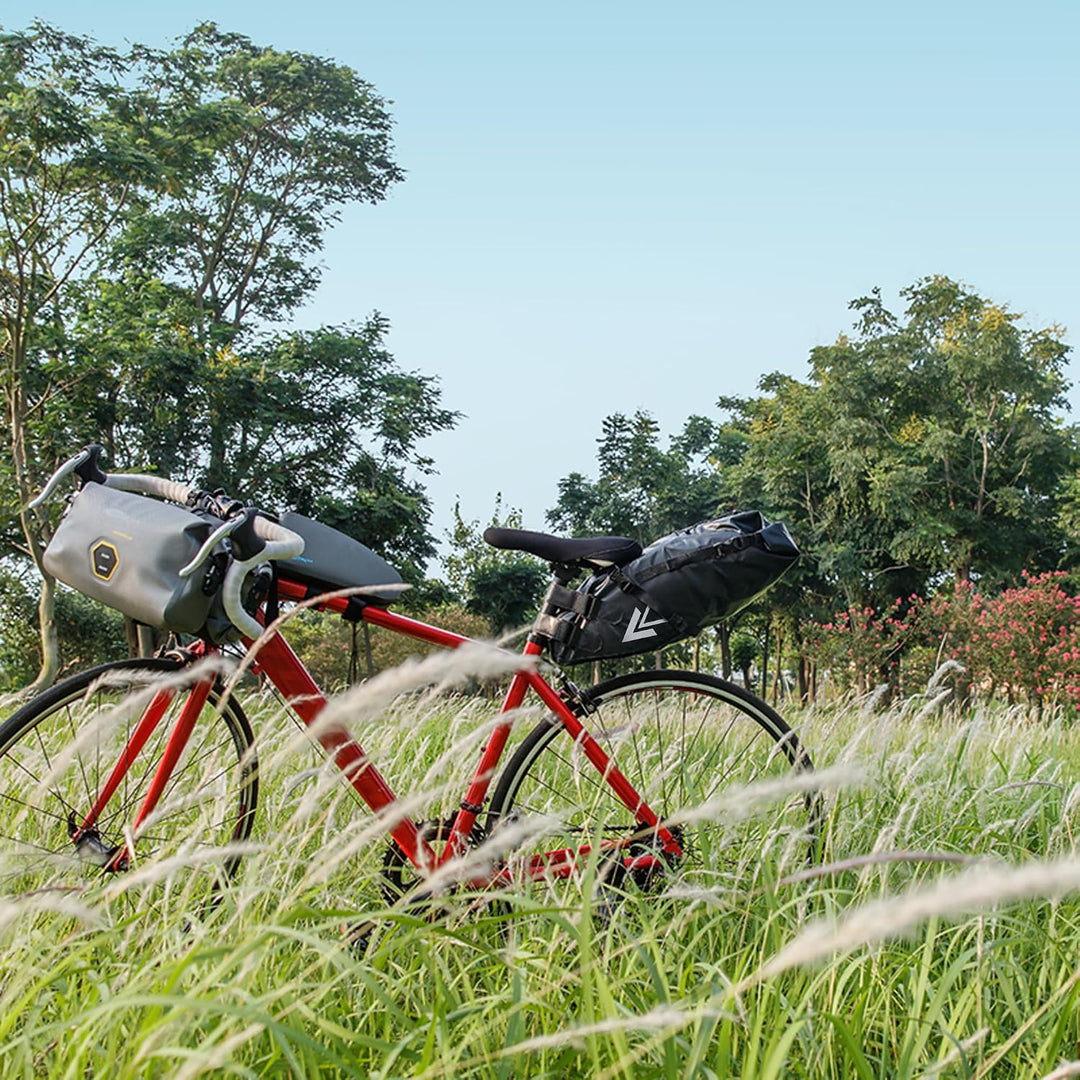 wasserdichte Fahrrad-Satteltasche - 13L Rollverschluss Fahrradsatteltasche Unter Sattel Aufbewahrung