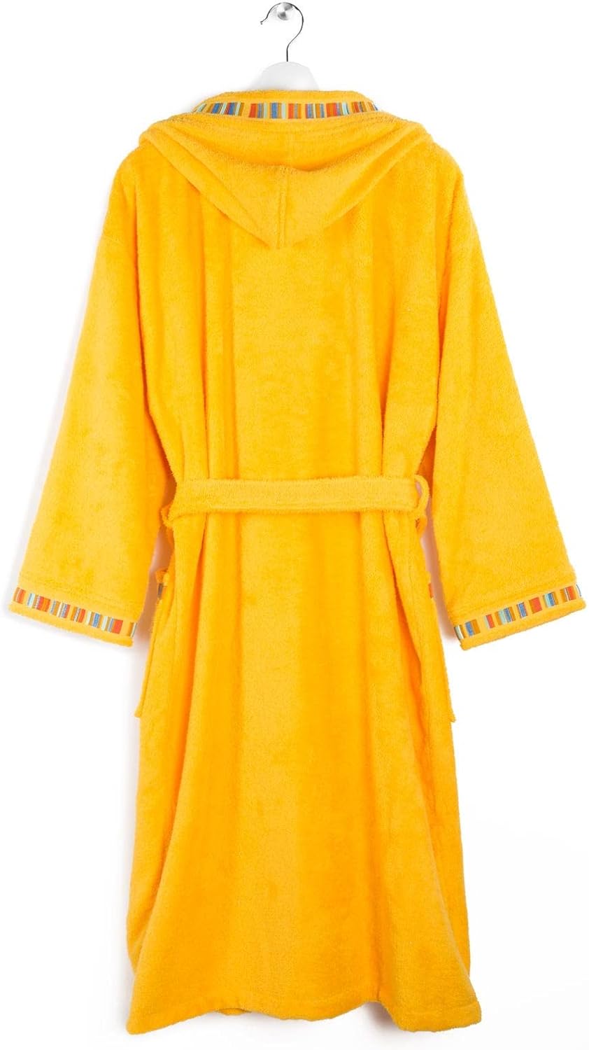 Caleffi spugnissima - Bademantel-mit Kapuze Yupi Junior Einfarbig 6-8 Jahre Gelb, 6-8 Jahre Gelb