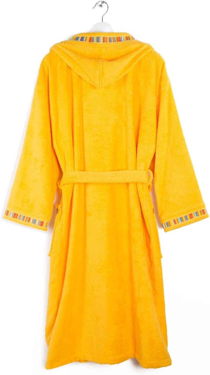 Caleffi spugnissima - Bademantel-mit Kapuze Yupi Junior Einfarbig 6-8 Jahre Gelb, 6-8 Jahre Gelb