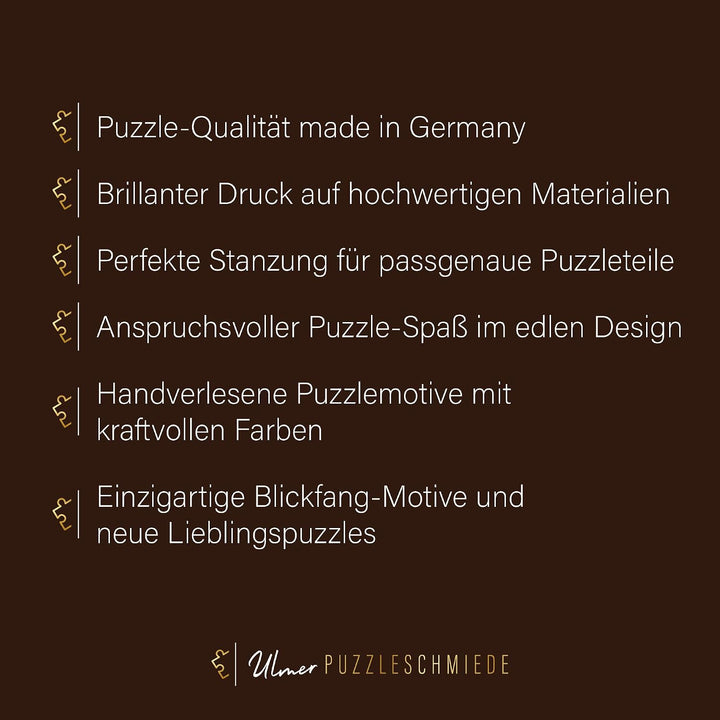 Ulmer Puzzleschmiede - Puzzle „Herbstgeschmack“– Klassisches 1000 Teile Puzzle – Puzzlemotiv aus der