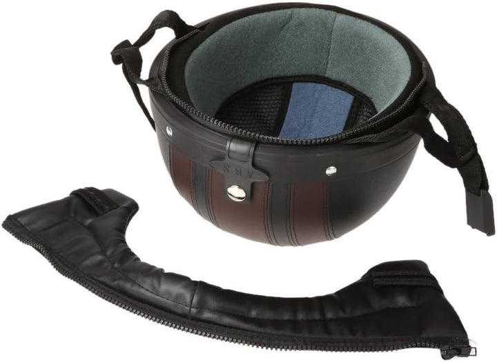 Shkalacar Motorradhelm, Vintage, Scooter, Chopper, Motorradhelm, offenes Gesicht, mit UV-Visierbrill