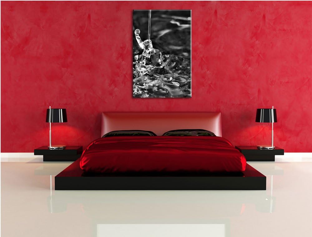 Pixxprint Monocrome, rote Flüssigkeit, Format: 100x70 auf Leinwand, 100x70