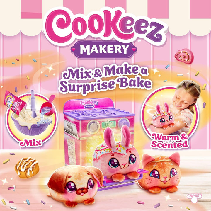 Cookeez Makery Ofen-Spielset in pink mit niedlichem Überraschungseffekt durch Verwandlung zu einen s