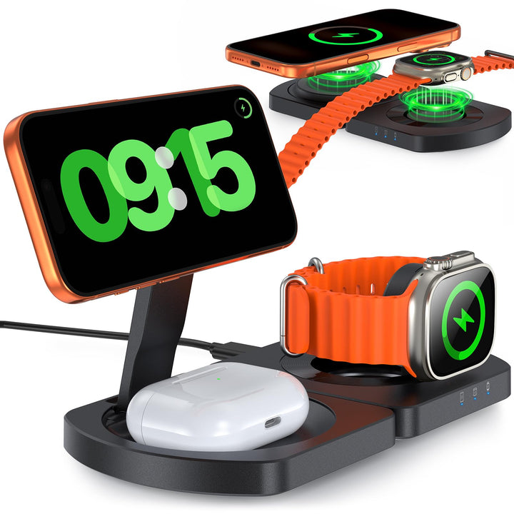 Induktive Ladestation für Apple, MagSafe-kompatible iPhone ladegerät für iPhone 17 Air/16/15/14/13/1