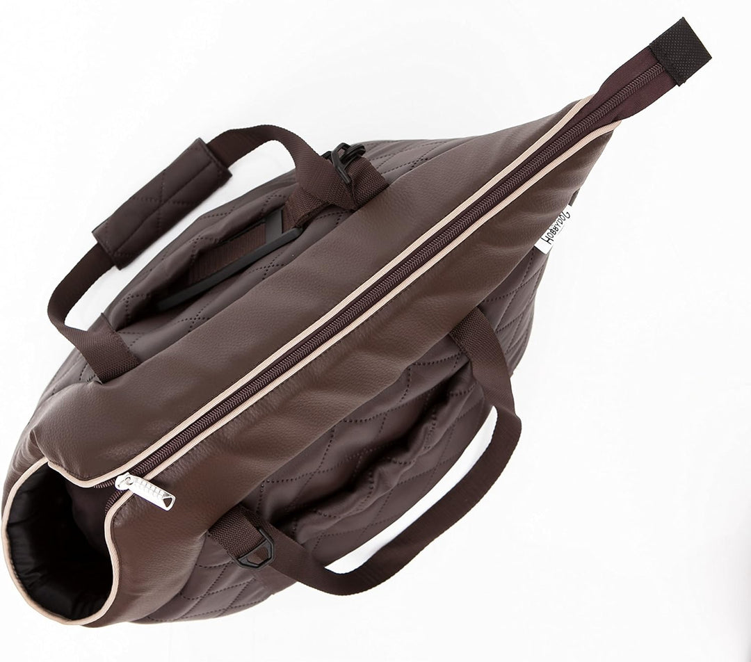 Hundetragetasche aus Kunstleder – Hundetransporttasche für kleine Hunde und Katzen bis 3 kg - prakti