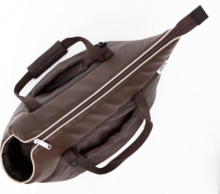 Hundetragetasche aus Kunstleder – Hundetransporttasche für kleine Hunde und Katzen bis 3 kg - prakti