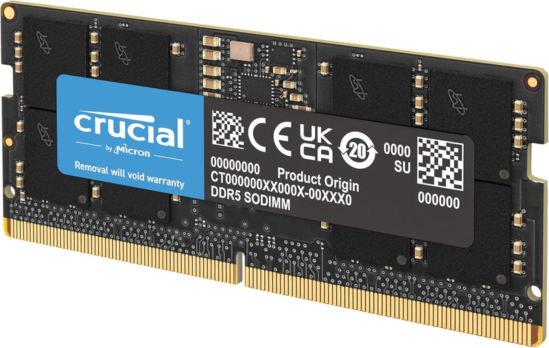 Crucial RAM 24GB Kit (2x12GB) DDR5-5600 SODIMM CL46 (16GB) Laptop Arbeitsspeicher CT24G56C46S5 5600M