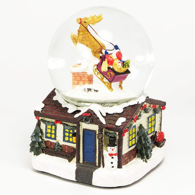 Wichtelstube-Kollektion XL LED Schneekugel Weihnachten elektrischer Schneewirbel, viele Melodien und