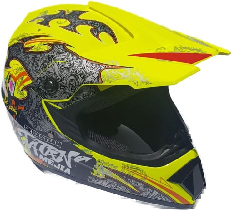 Kinder Crosshelm Mejia – Motorradhelm für Kinder, ABS-Schale, robuster Kinderhelm für Downhill, Quad