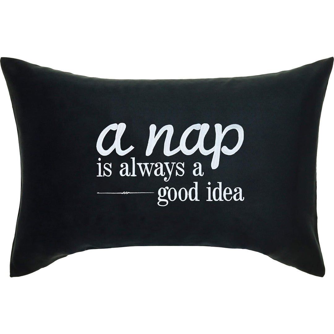 EXPRESS-STICKEREI Kissen mit Spruch A nap is Always a Good idea Teenager Geschenk Nickerchen Sofakis