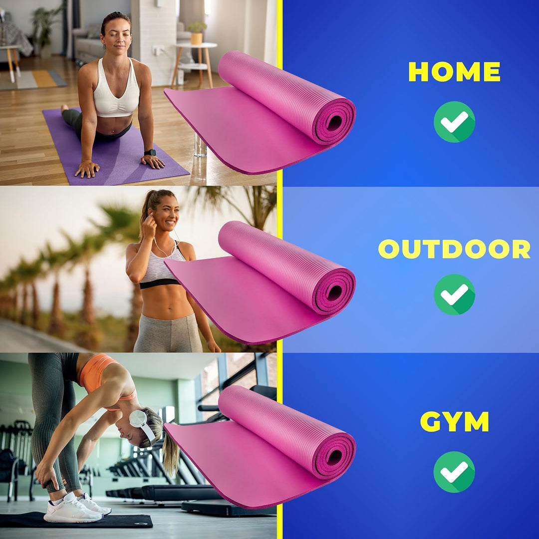 FIZYO Yogamatte 183x61x1 cm – Rutschfeste Fitness- &amp; Trainingsmatte aus NBR-Schaum – Gymnastikmatte