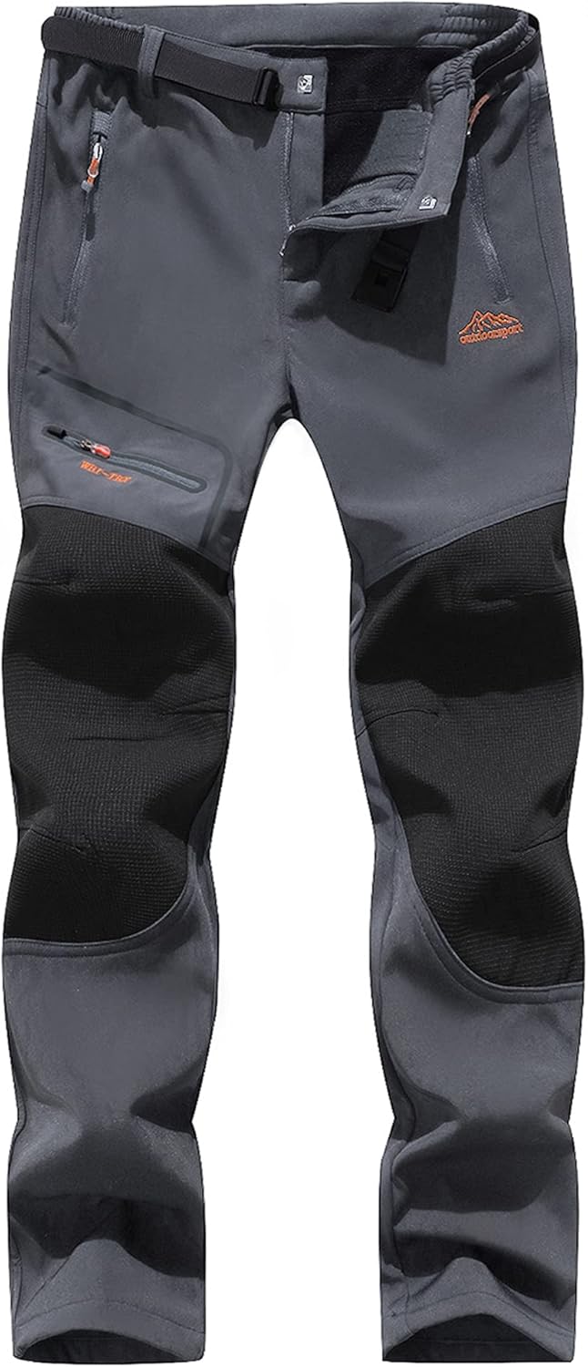 BenBoy Herren Wanderhose Wasserdicht Softshellhose Outdoorhose Winddicht Warm Gefüttert Skihose Snow