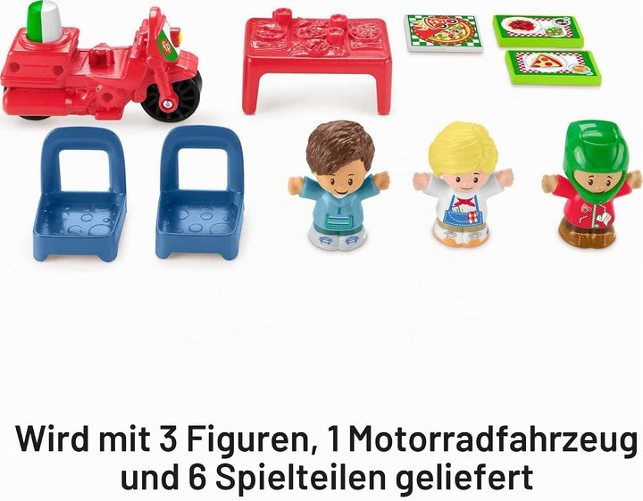 Fisher-Price HBR79 - Little People Pizzeria Spielset, mit 3 Figuren und Zubehör, für Kinder von 1 bi