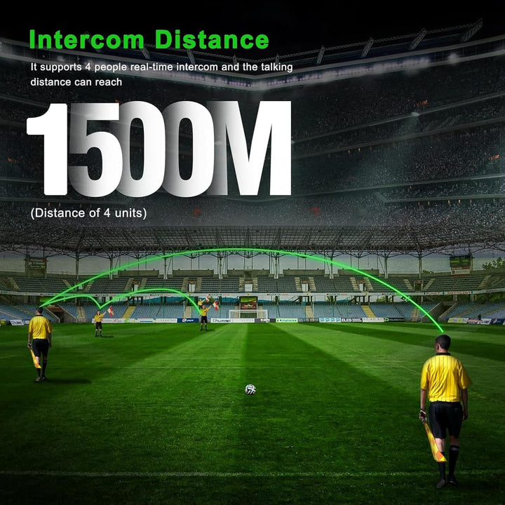 EJEAS FBIM Professionelles Fussball Schiedsrichter Bluetooth Intercom Headset Kommunikationssystem,