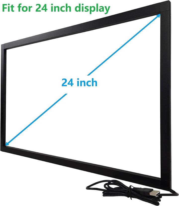 Deyowo 24 Zoll Infrarot-Touchscreen-Rahmen, IR-Touchscreen-Overlay, Touchscreen-Panel, Freier Treibe