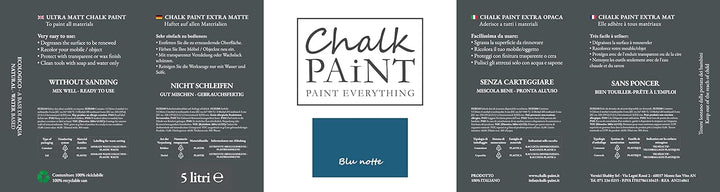Chalk Paint Everything® Blu notte Kreidefarbe Wasserbasis für Alle Oberflächen einfach zu verarbeite