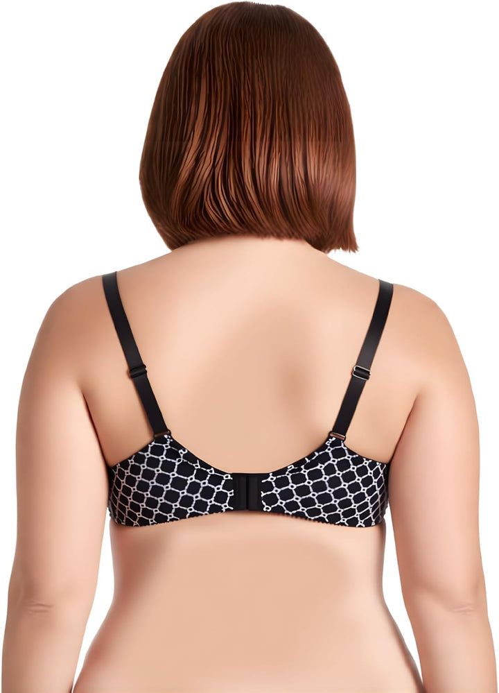 Curve Muse Damen Minimizer BH Ungefüttert Bügel Spitzenstickerei - 2er Pack 75C Weiss,schwarz(2er Pa