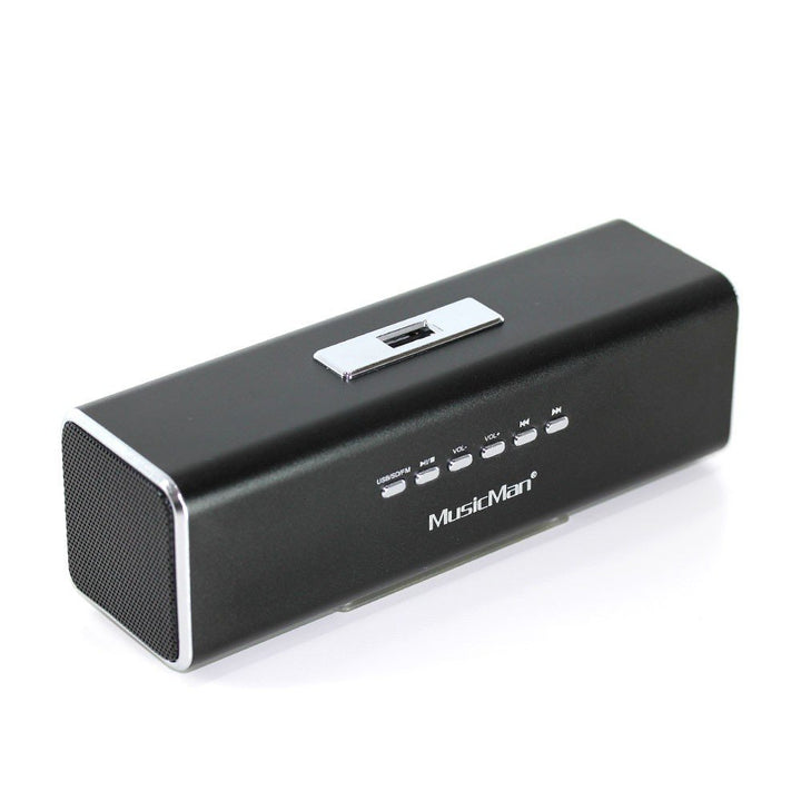 MusicMan MA Lautsprecher (MP3-Player, Soundstation & Radio, USB, Line-In) schwarz Schwarz ohne Displ