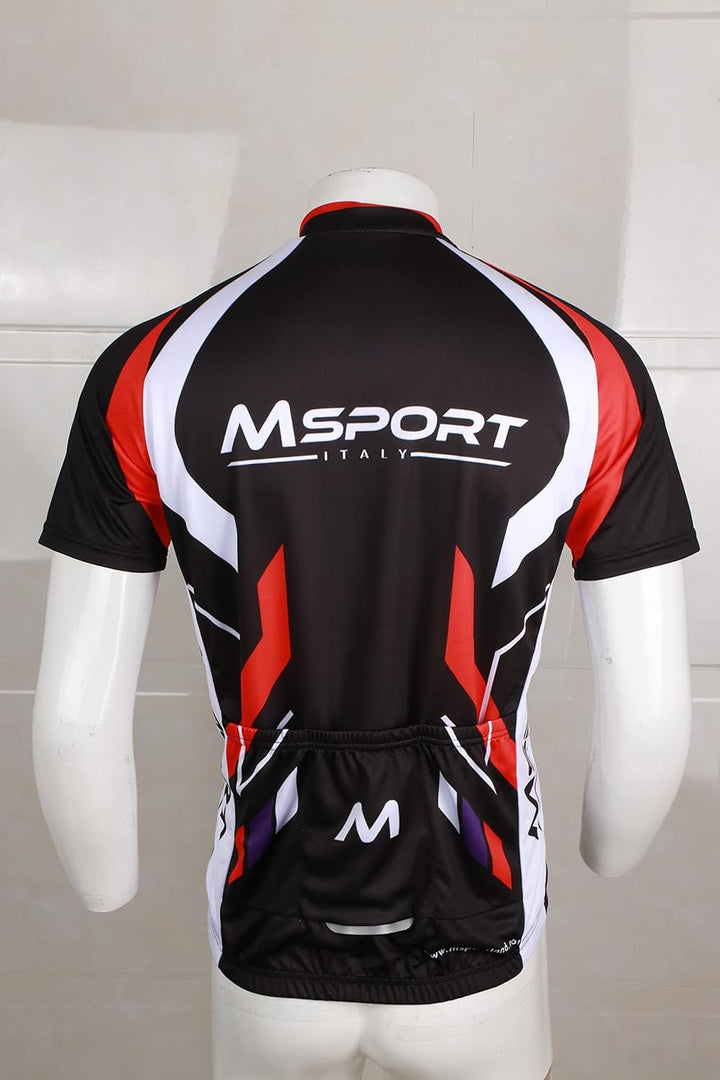 Fahrradbekleidung Komplettset Fahrradanzug Trikot + Trägerhose Shorts L Msport 4 Rot, L Msport 4 Rot