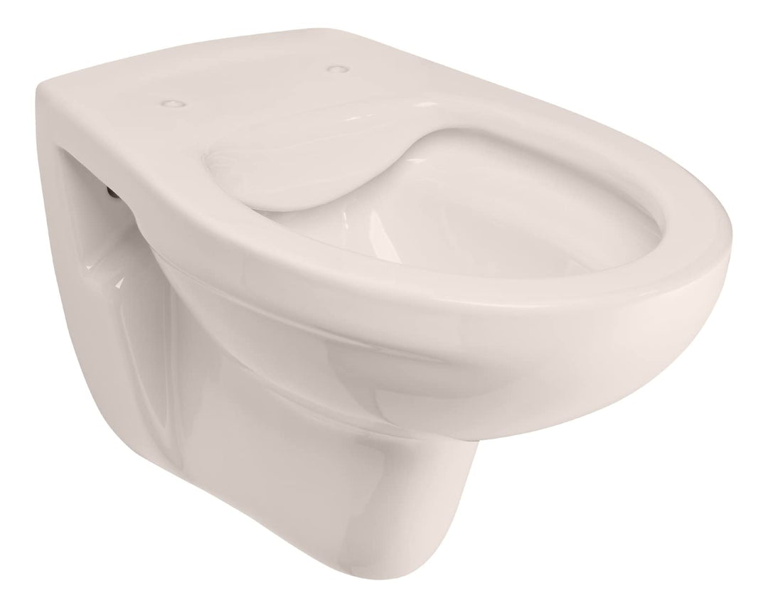 Calmwaters® Hänge WC spülrandlos in Pergamon, Wand-WC mit Abgang waagerecht, Tiefspül WC ohne Spülra