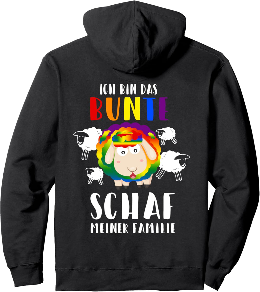 Backprint Ich bin das bunte Schaf der Familie LGBTQ+ Pullover Hoodie
