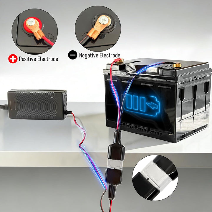 YASCO 12V Lifepo4 Battery Charger, Lithium Eisen Phosphat Batterie Ladegerät14.6V Charger (10A Charg