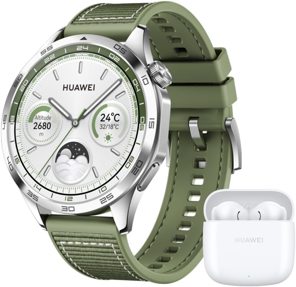 HUAWEI Watch GT 4 46mm Smartwatch, Bis zu 2 Wochen Akkulaufzeit, Android und iOS, Kalorienmanagement
