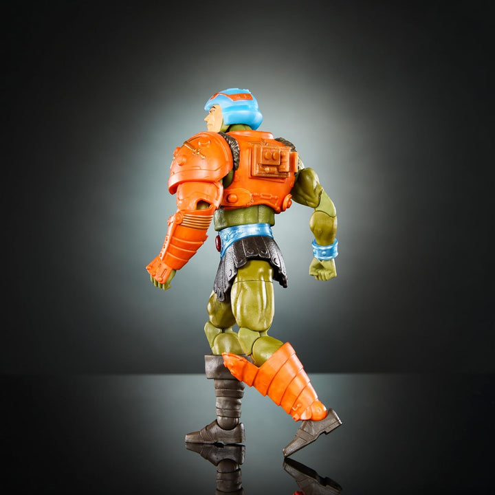 Masters of the Universe Masterverse New Eternia Man-At-Arms Actionfigur, 30 bewegliche Gelenke, aust