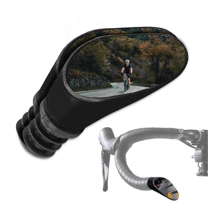 Sprintech Herren Fahrradspiegel, schwarz, Black Schwarz Black, Schwarz Black