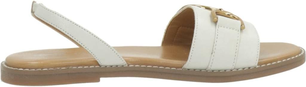 Geox Damen D NaileenFlat Sandal 40 EU Off White, 40 EU Off White