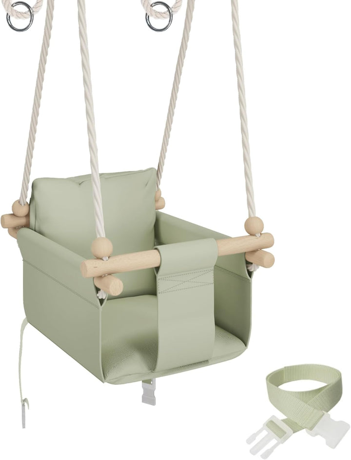 MAMOI® Babyschaukel, Baby schaukel Indoor, Kinderschaukel aus Holz, Holzschaukel für Kinder, Schauke