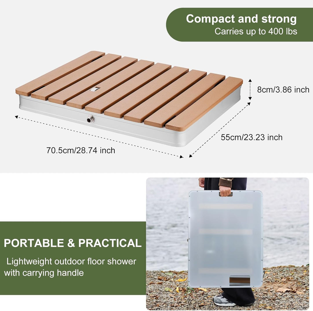Gartendusche - Bodendusche Outdoor mit Fusssteuerung, Kinderfreundlich, Rutschfest Gartendusche Auss